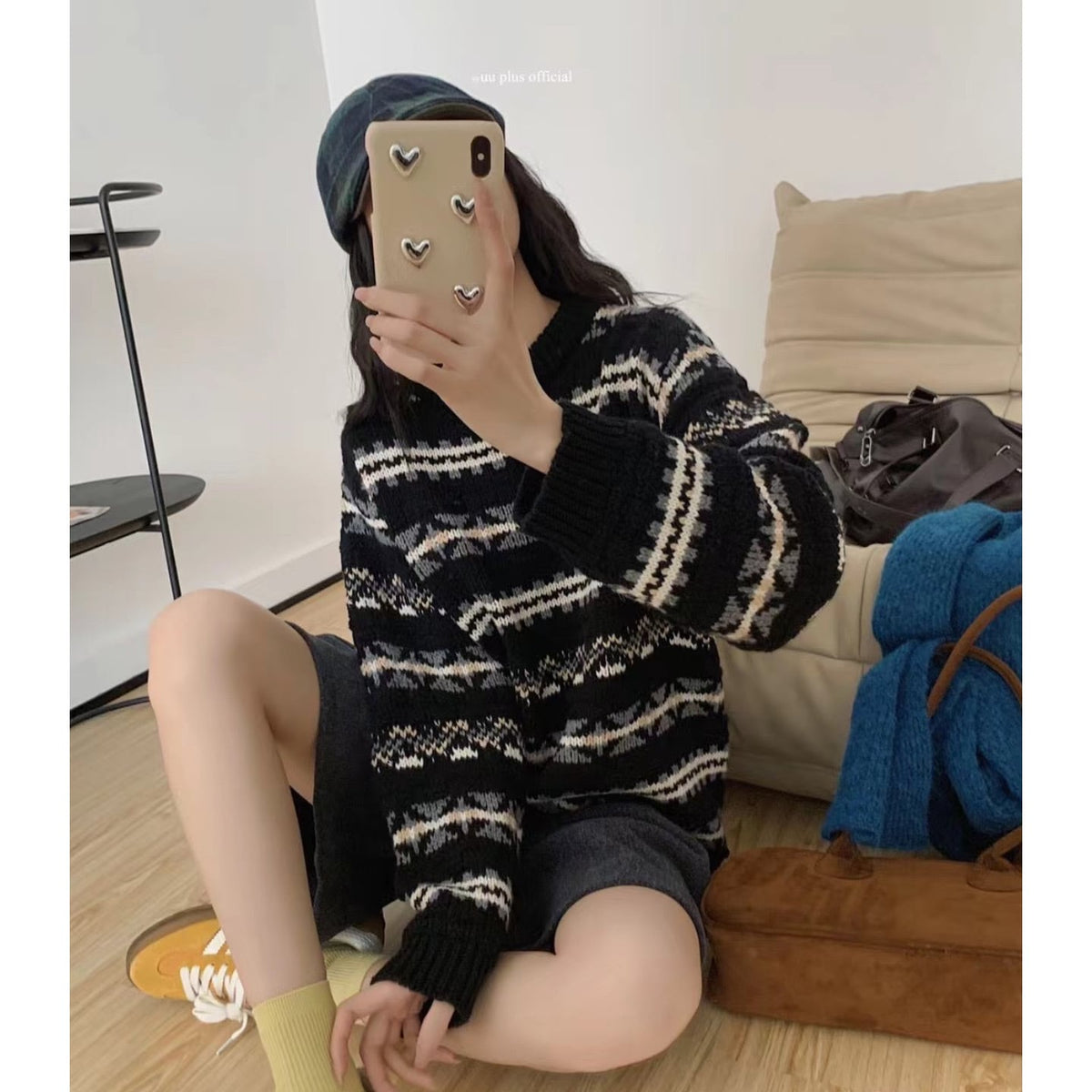 【tops】ジャカードニットセーター　M27796