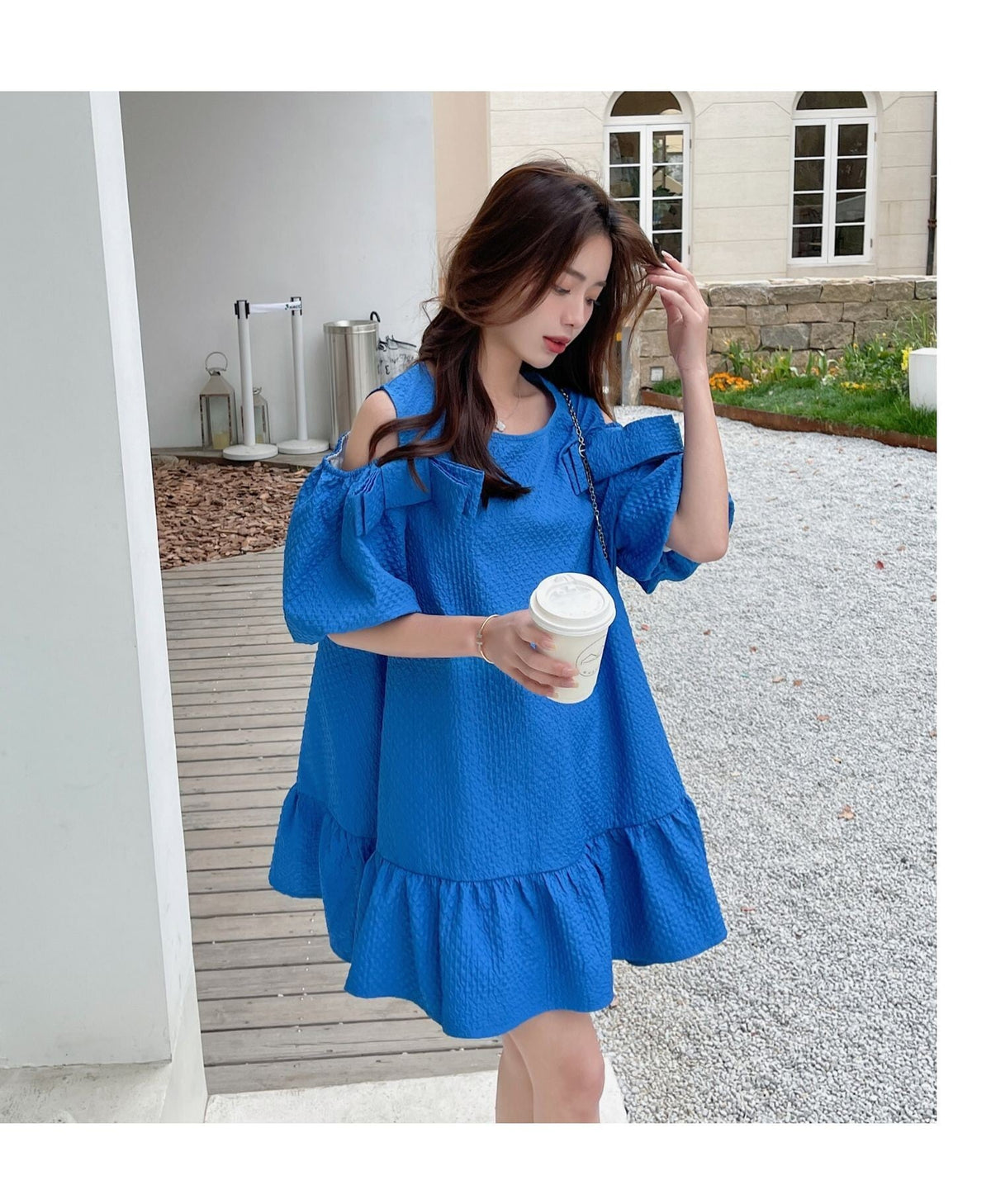 【dress】オフショルダーワンピース　M24571
