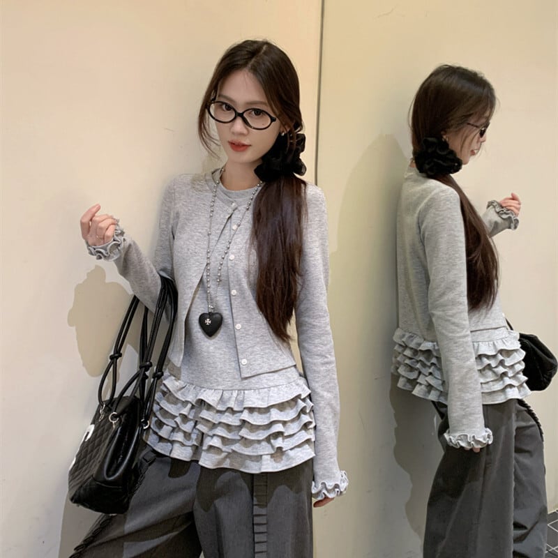 【tops】フリルドッキングトップス　M28794