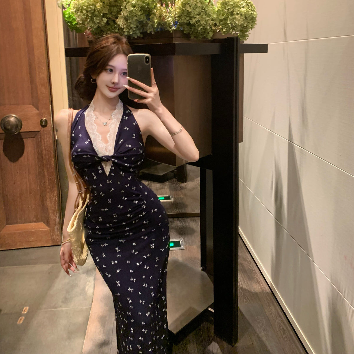【dress】ホルターネック花柄ワンピース　N2999