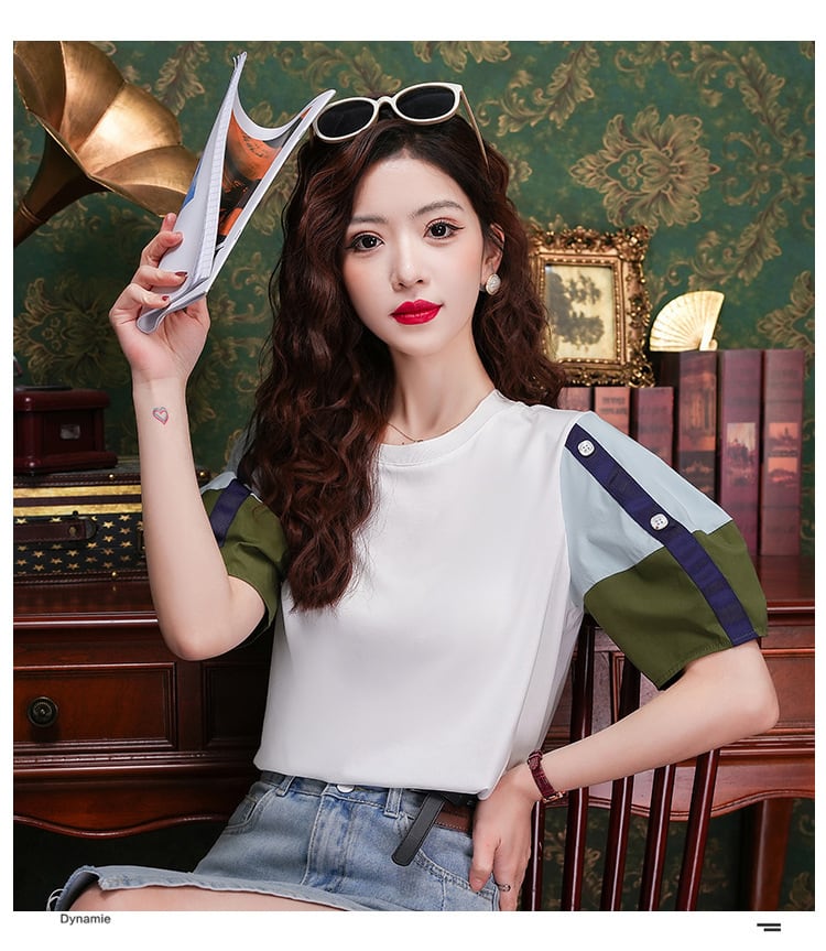 【tops】カラーマッチングTシャツG21331