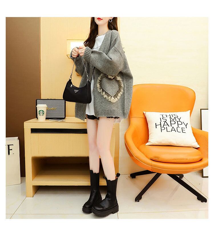 【outer】Vネックニットカーデ　M29144