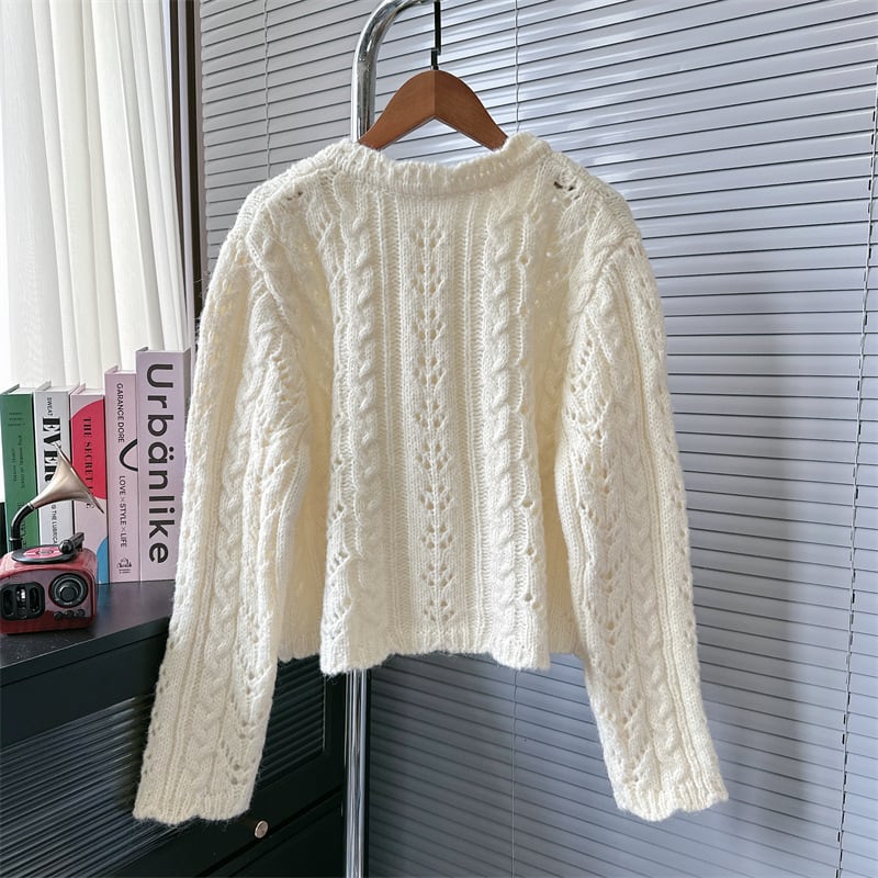 【outer】カットワークニットカーデ　M26101