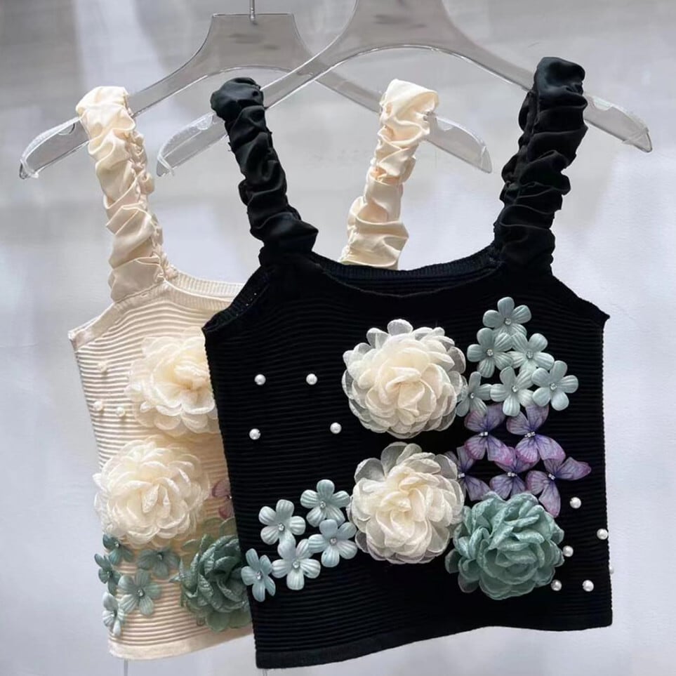 【tops】立体フラワーキャミソール　M23995