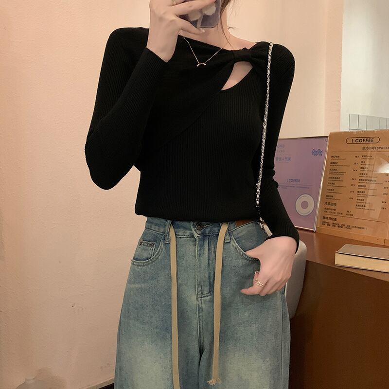 【tops】ニットトップス　M18841