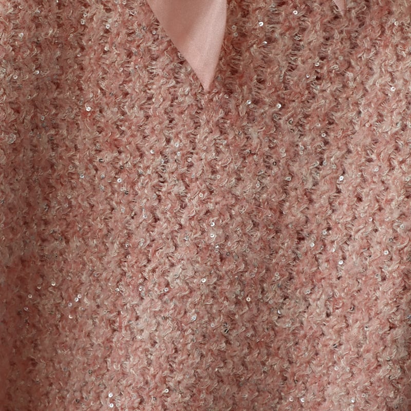 【tops】リボン付きニットセーター　M26372