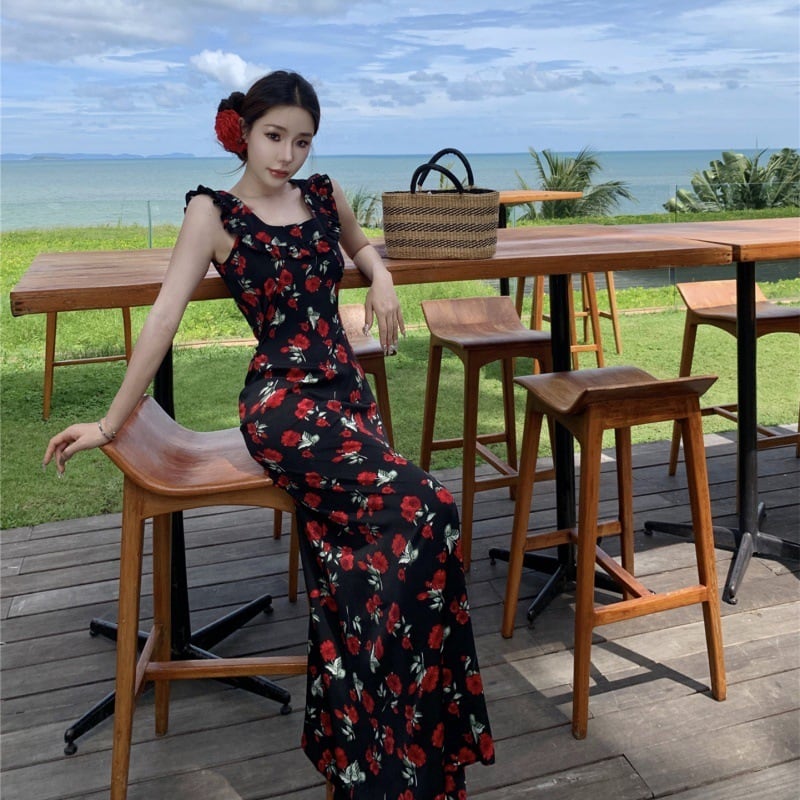 【dress】花柄ワンピース　M24907