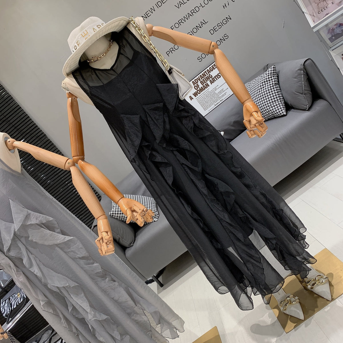 【dress】キャミワンピース×フリルワンピースセット　M24706