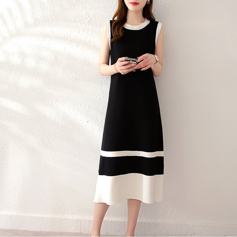 【dress】ノースリーブニットワンピース G21125
