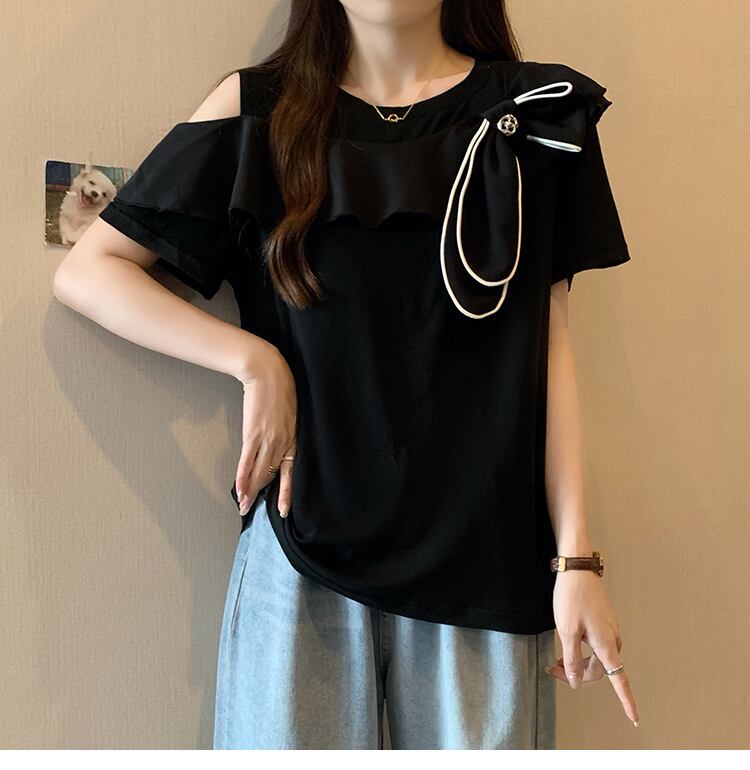 【tops】オフショルダー半袖TシャツG21044