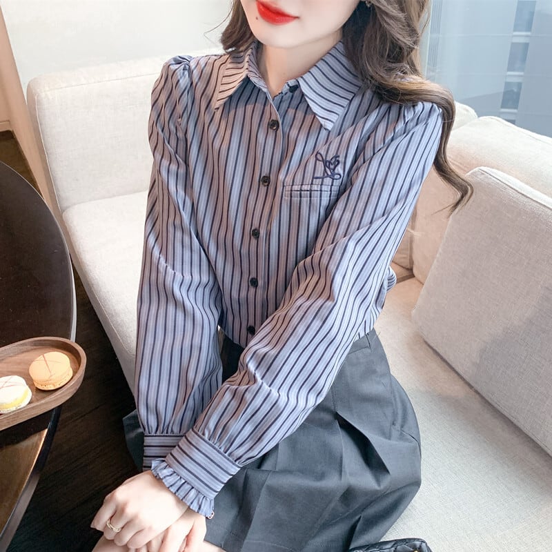 【tops】POLOネックシャツトップス　M25340