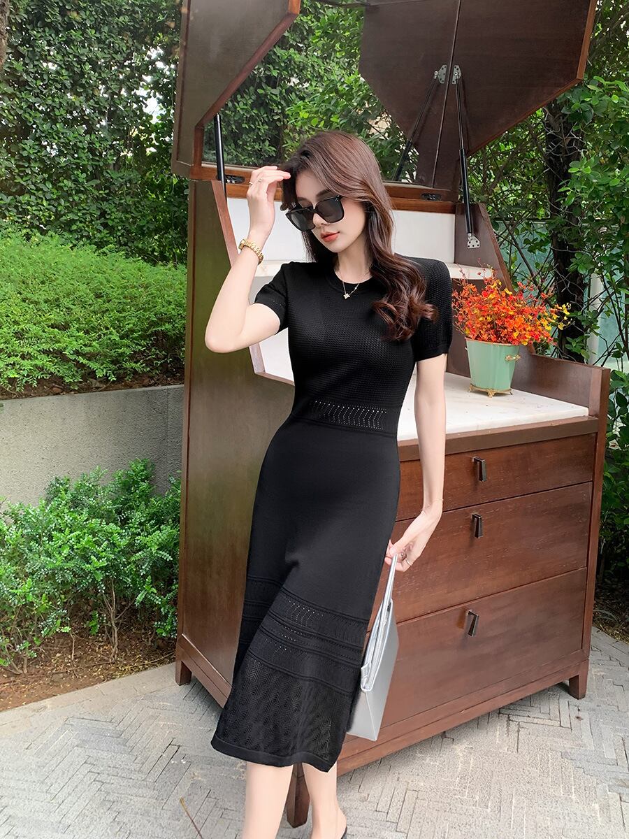 【dress】薄手ニットワンピース　M29747