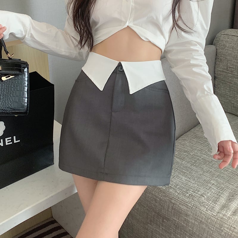 【bottoms】スーツAラインスカートG20944