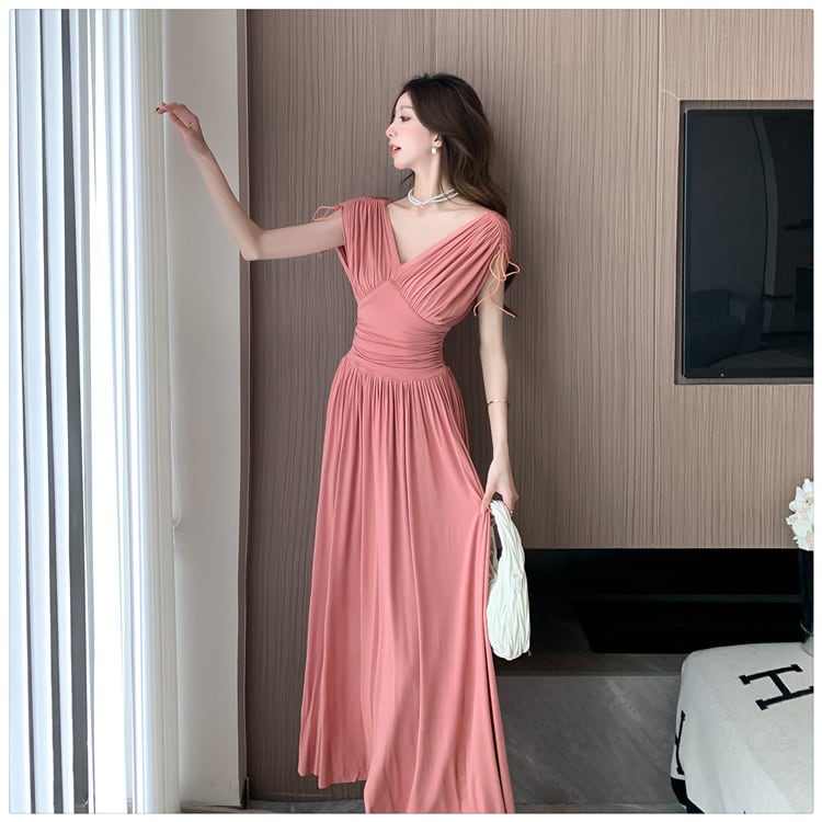 【dress】Vネックワンピース　M24966