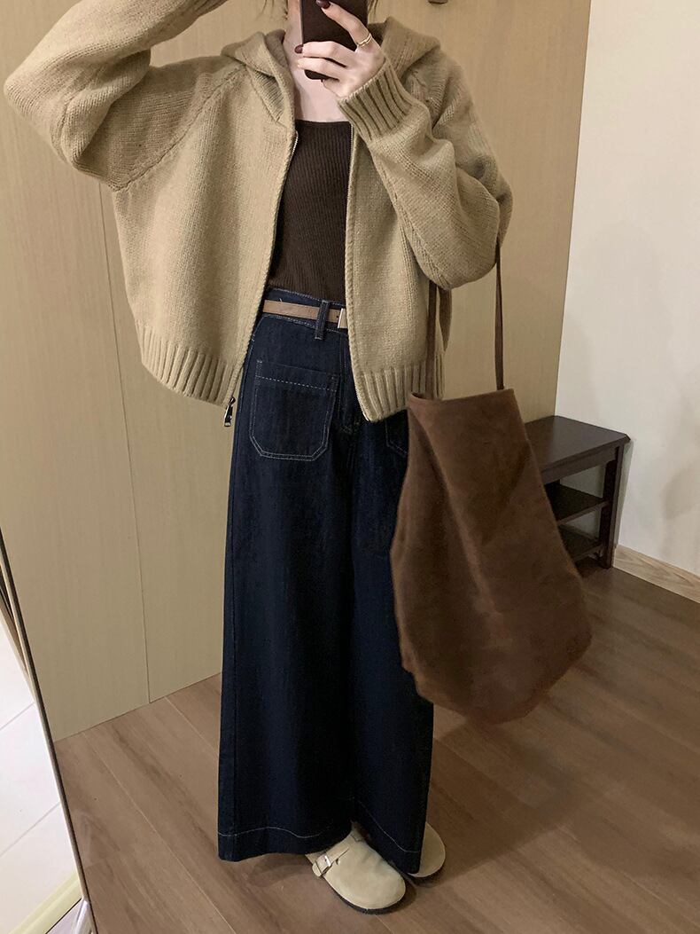 【outer】ファスナーニットカーデ　M27078