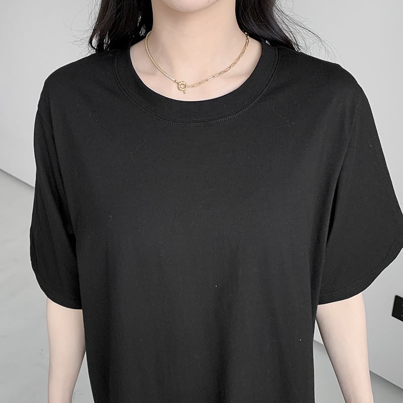 【dress】偽二つ切り替え花柄TシャツワンピースG20456