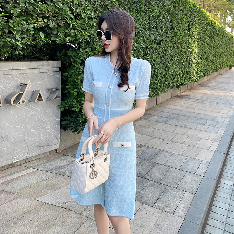 【dress】薄手ニットワンピース　M29746