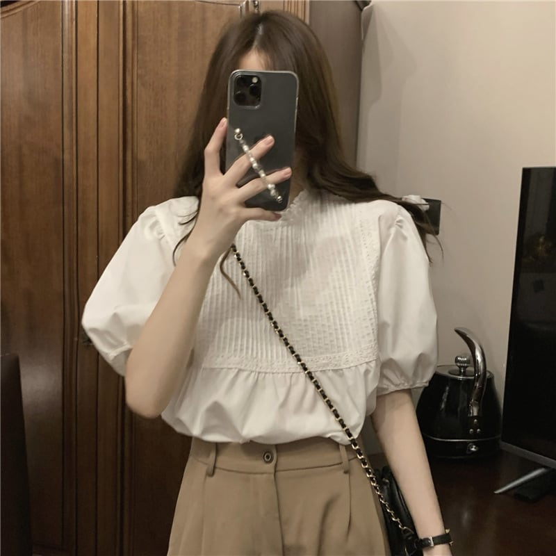 【tops】パフスリーブトップス　M25315