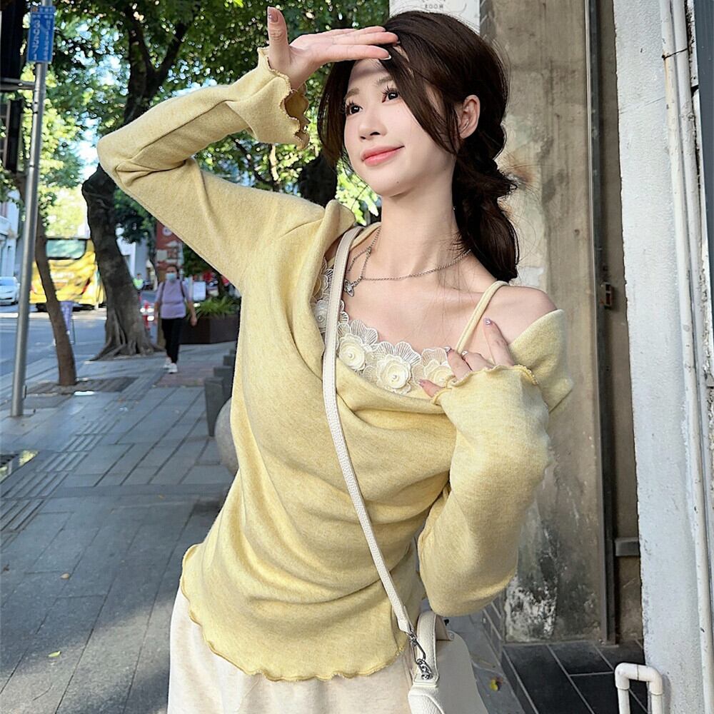 【tops】立体フラワーニットトップス　M27674