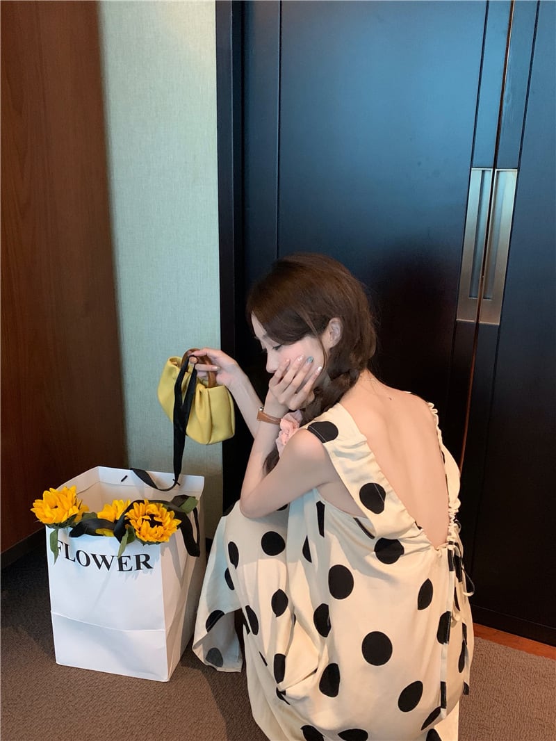 【dress】ドット柄ワンピース　M25119