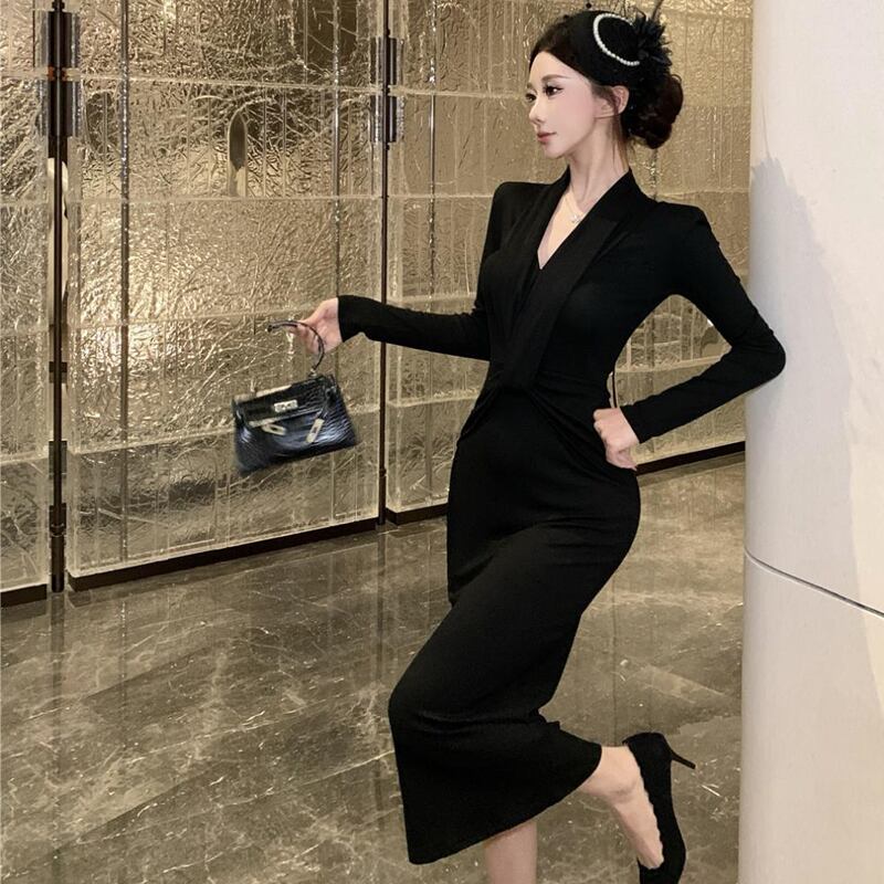 【dress】タイトロングワンピース Q7758