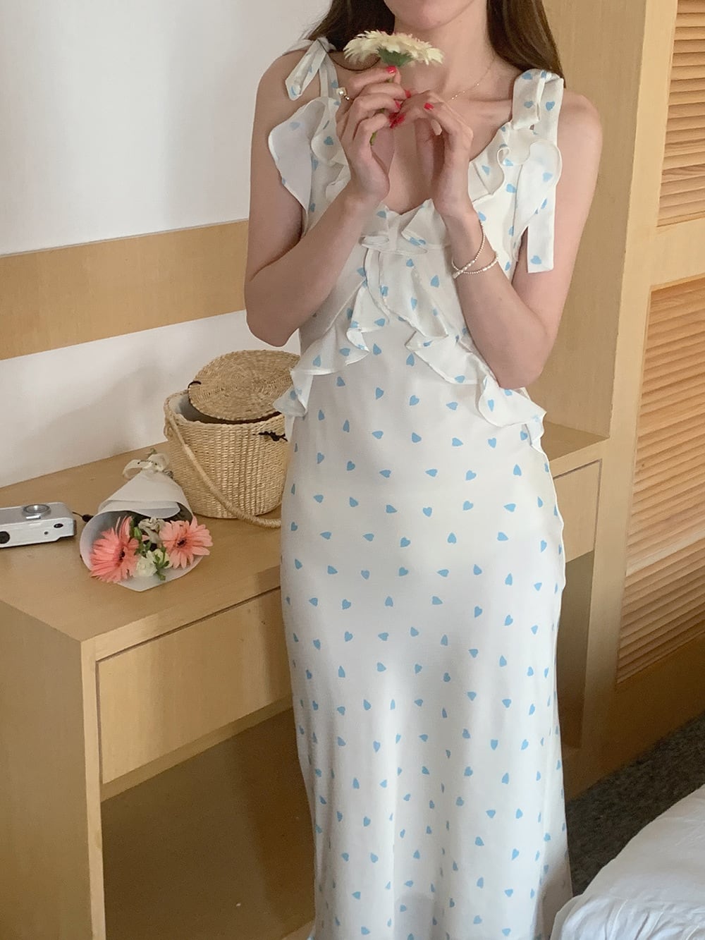 【dress】ハート柄キャミワンピース G20430