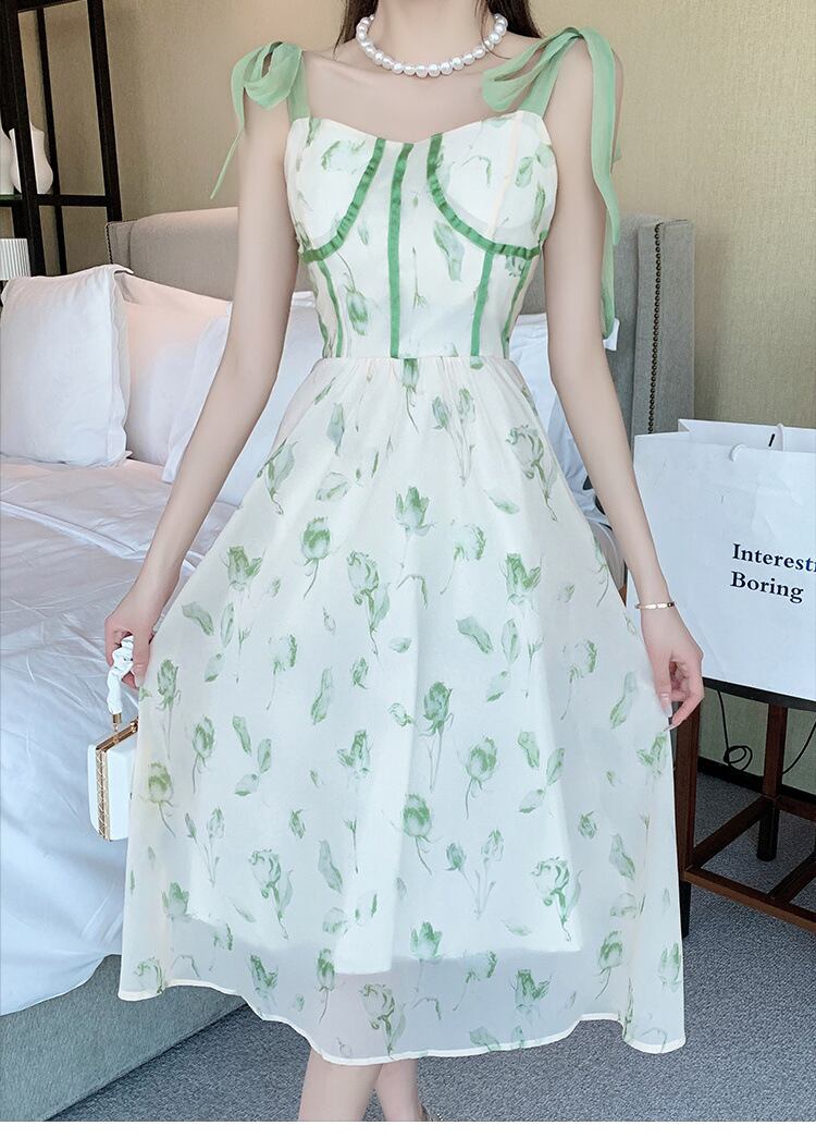 【dress】デート花柄キャミワンピース G21016