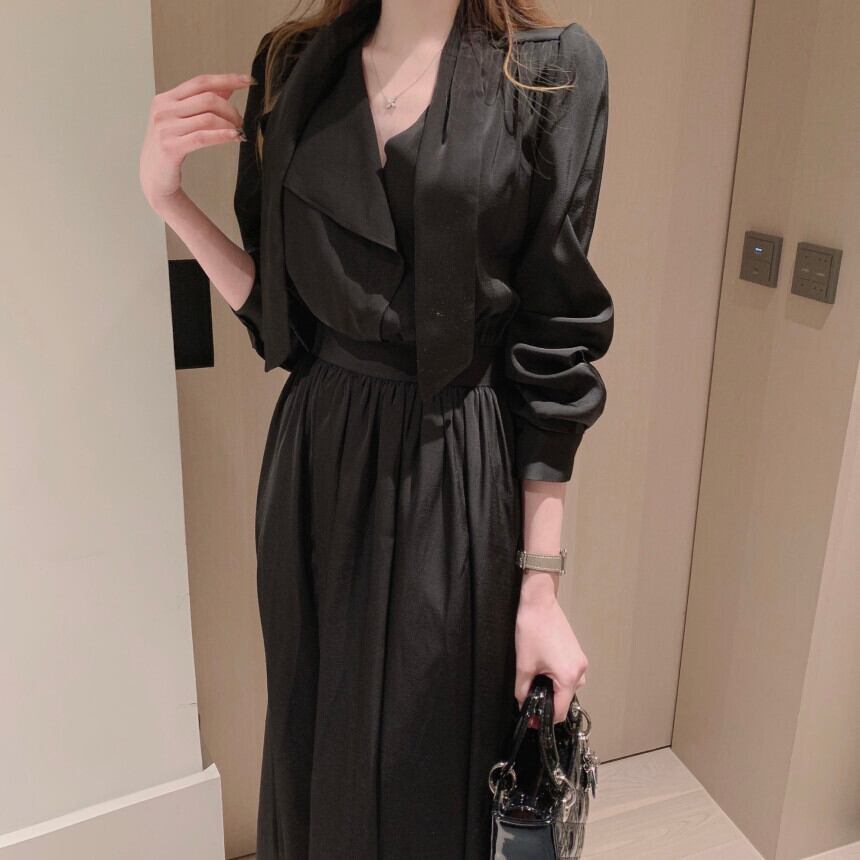 【dress】Vネックレトロワンピース G21366