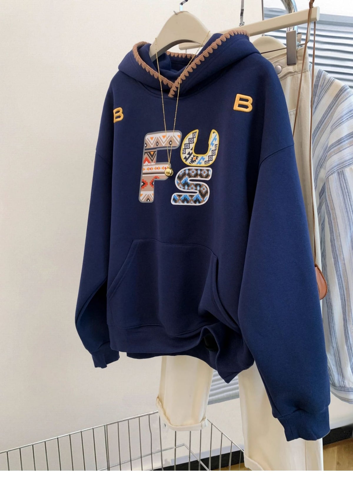 【tops】裹起毛フーディーパーカー　M28979