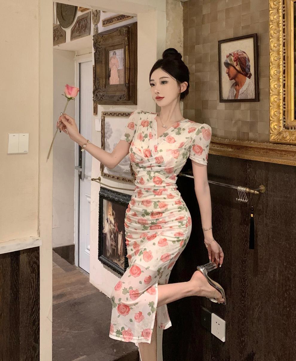 【dress】プリントワンピース　M25236