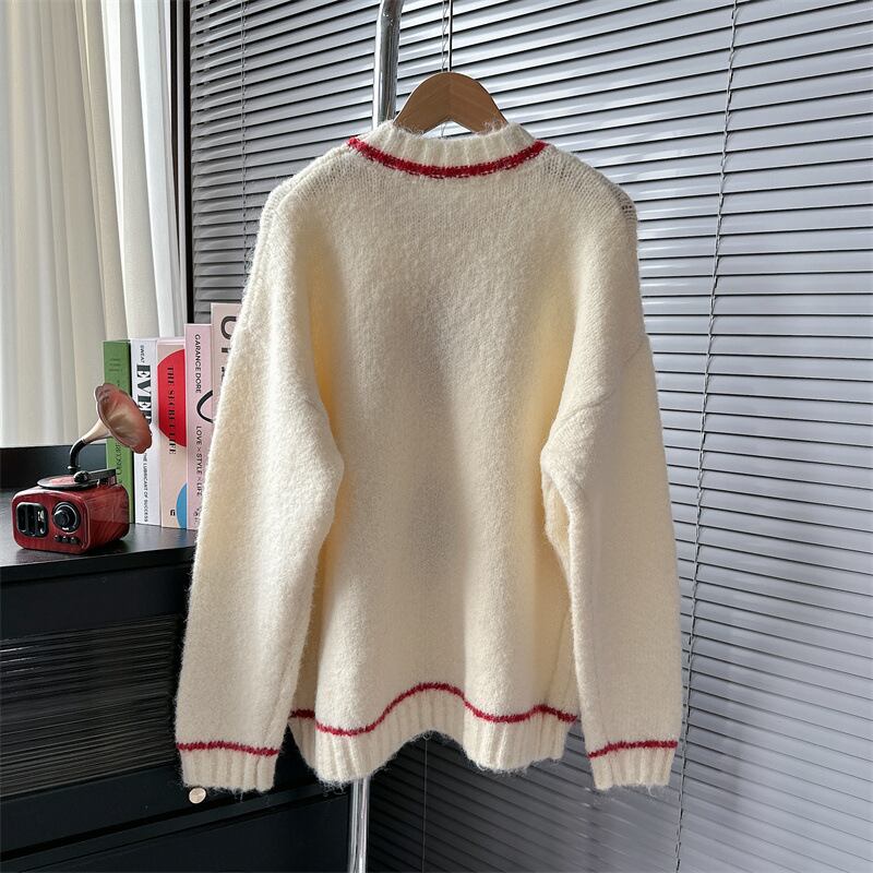 【tops】クルーネックニットセーター　M18644