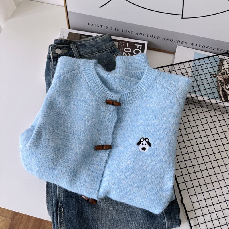 【outer】4色展開ニットカーディガン Q7492