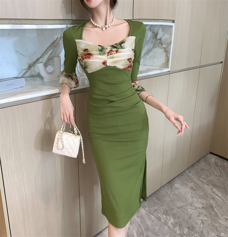 【dress】チュールコンビワンピース　M29489