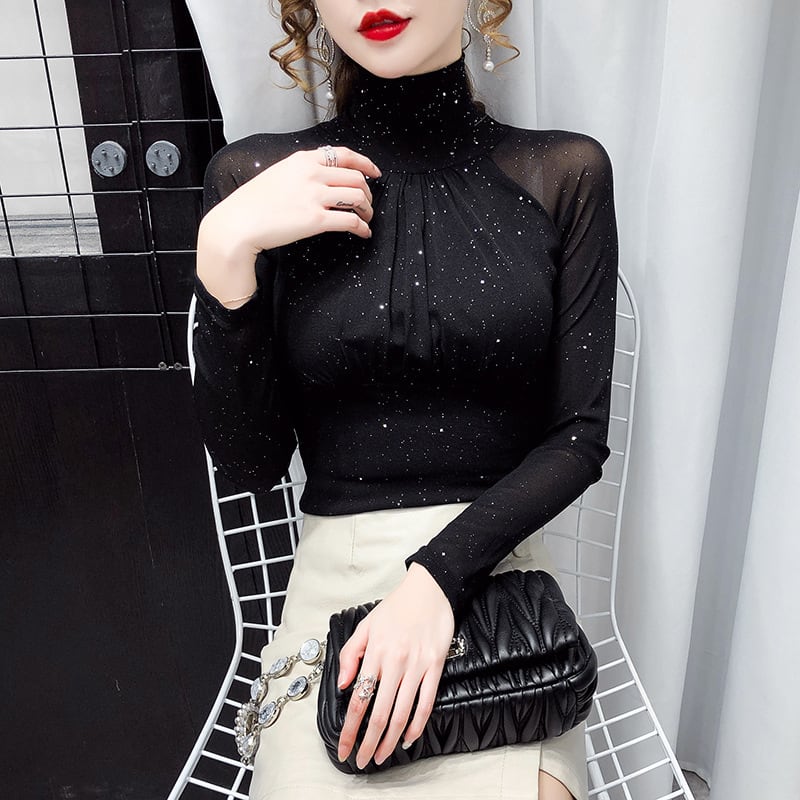 【tops】裹起毛チュールトップス　M28158
