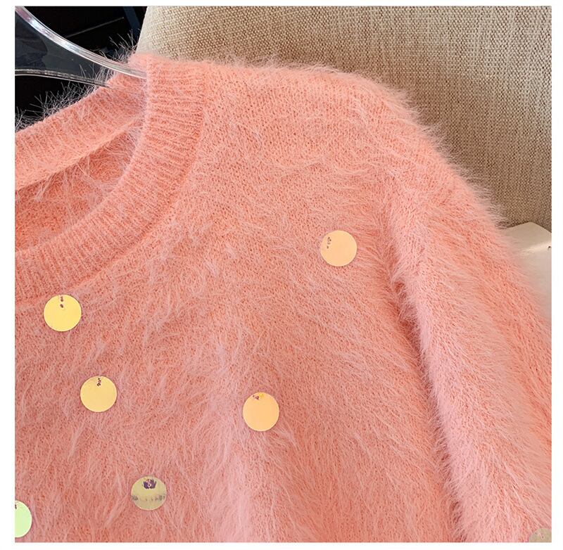 【tops】スパンコールニットセーター　M29308