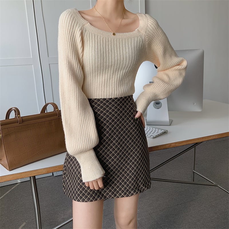 【tops】ニットトップス　M27328