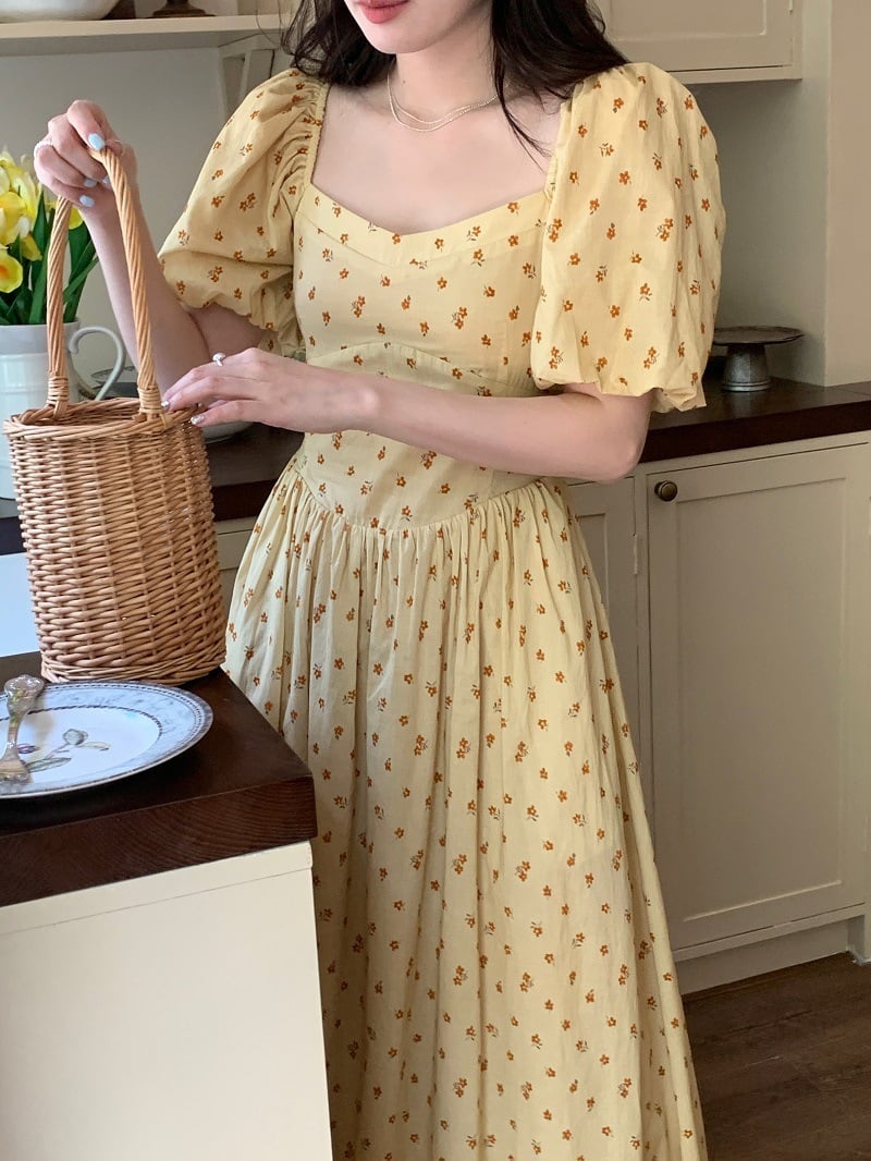 【dress】花柄ワンピース　M25042