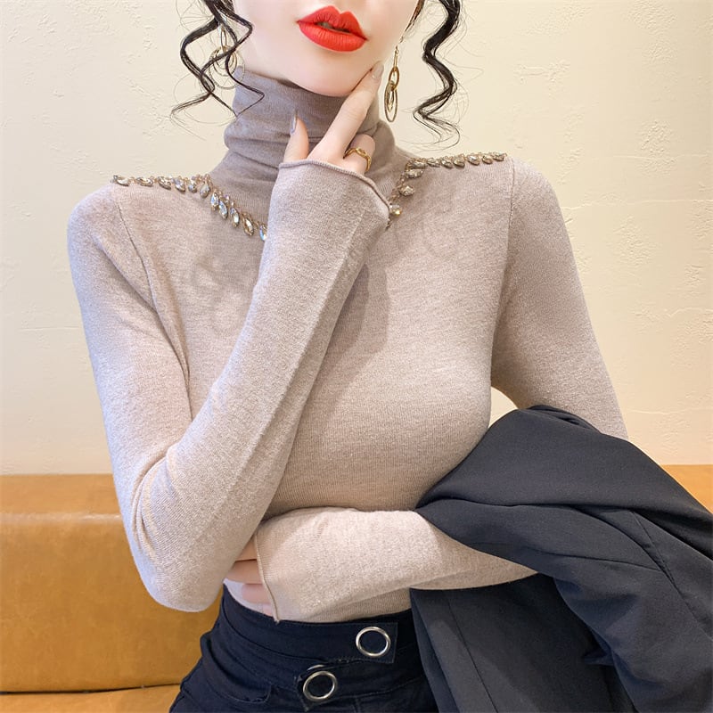 【tops】ビジューニットトップス　M27731