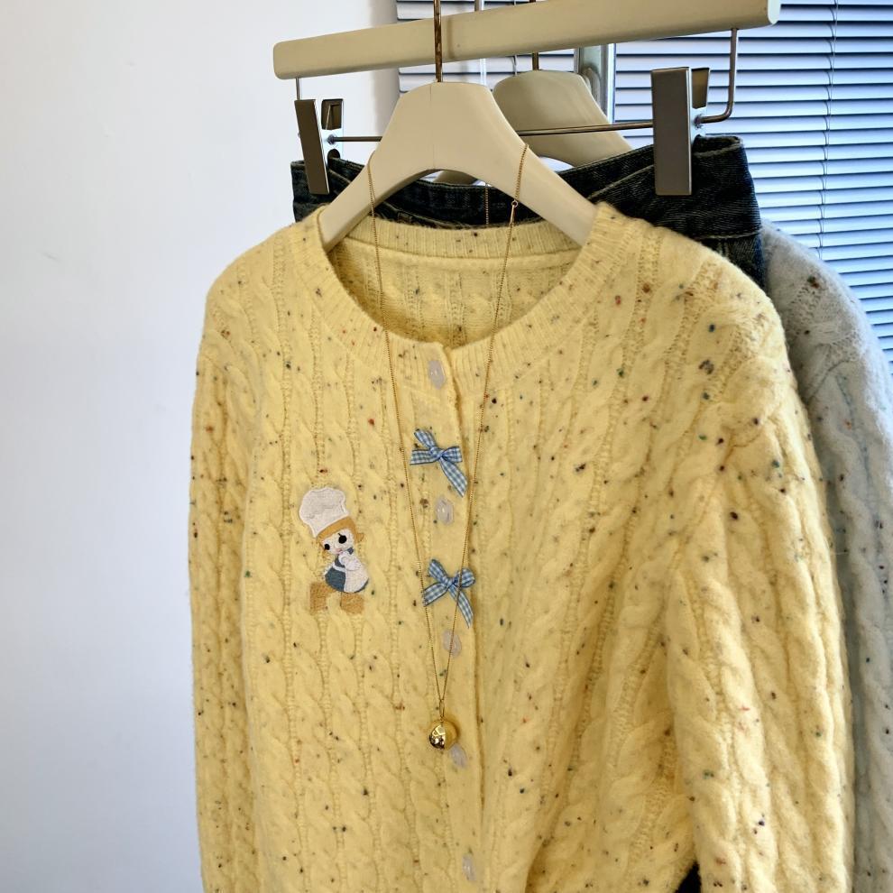 【outer】刺繍ニットカーデ　M29261