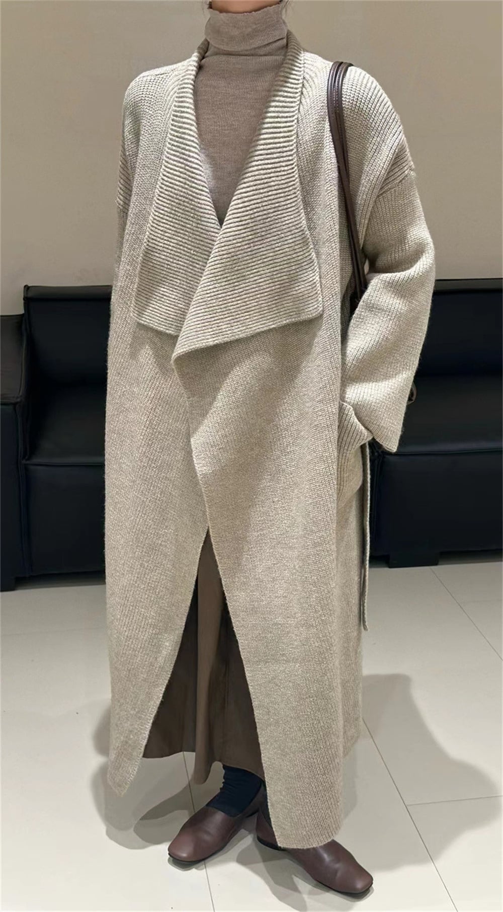 【outer】ロング丈ニットカーデ　M25614
