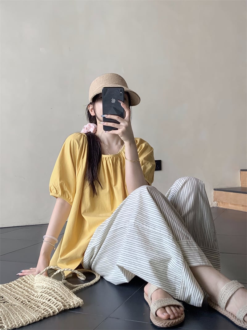 【tops】パフスリーブトップス　M24901