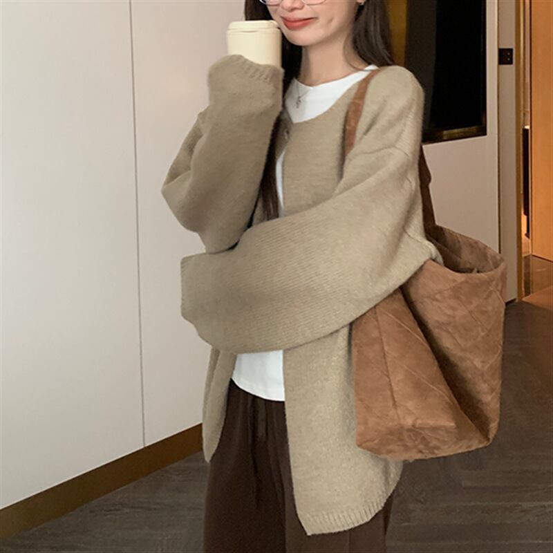 【outer】Vネックニットカーデ　M19013
