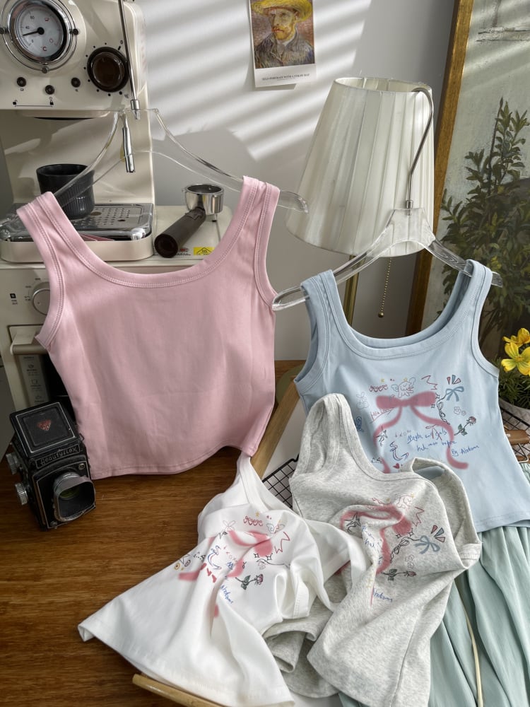 【tops】プリントキャミソール　M24119