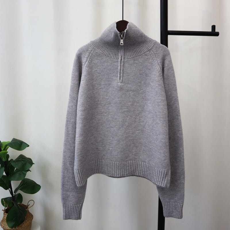 【tops】ファスナーニットセーター　M27745