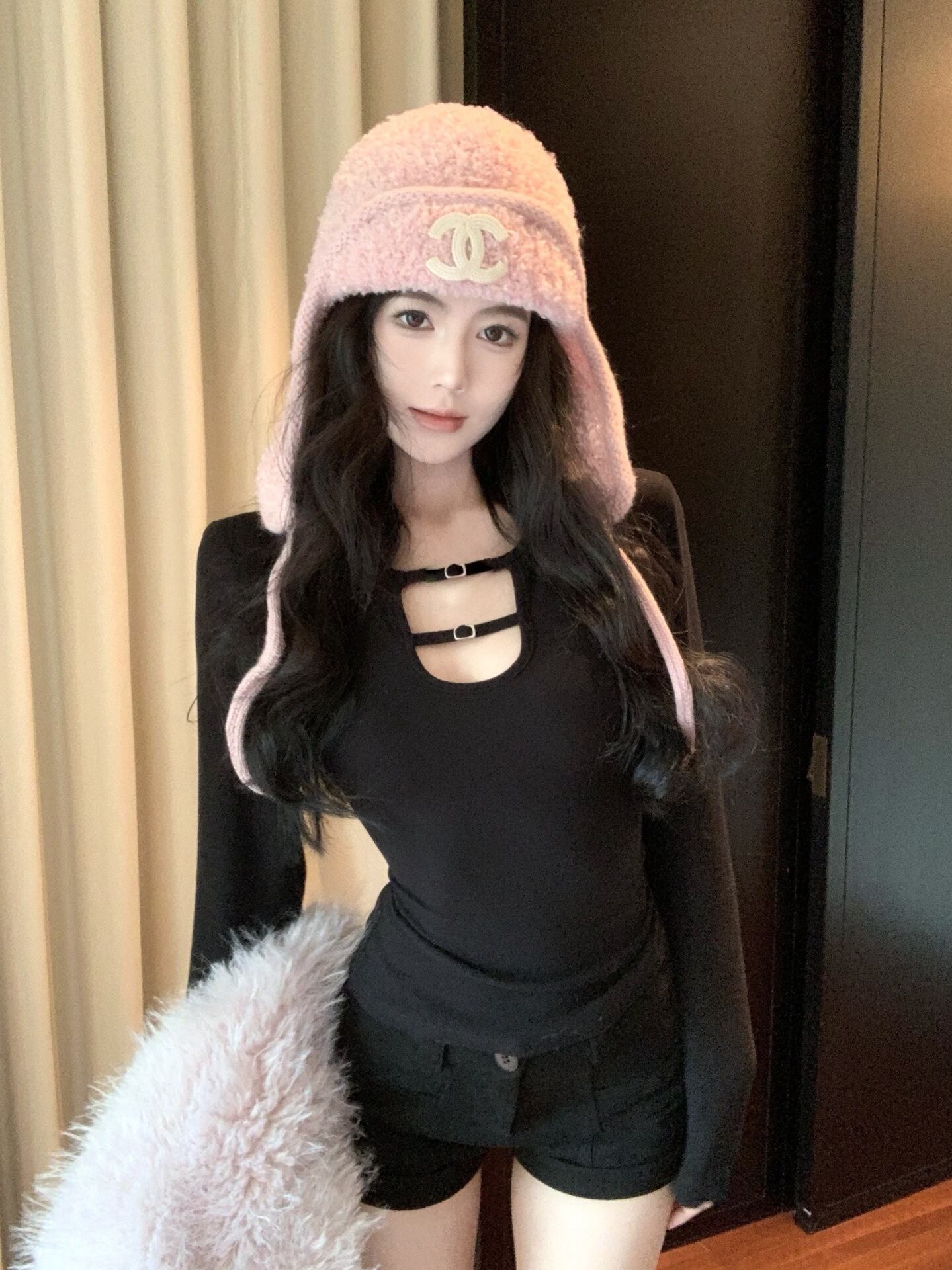 【tops】裹起毛長袖Tシャツ　M28886
