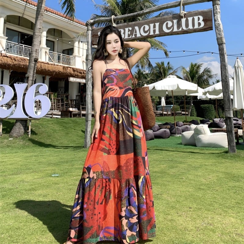 【dress】プリントキャミワンピース　M25211