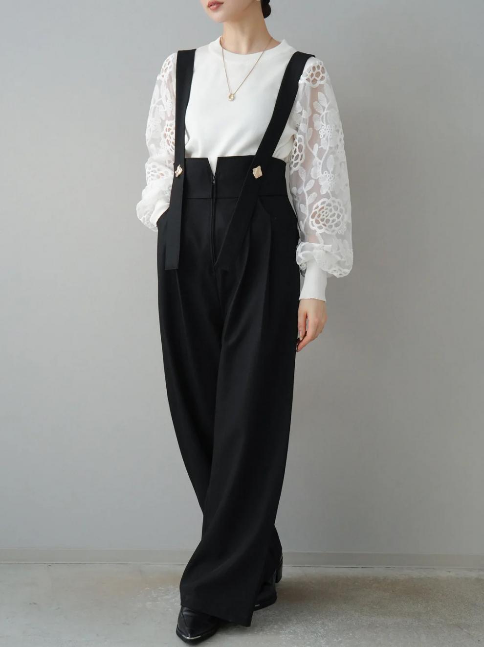 【tops】レース切り替えトップス　M29484