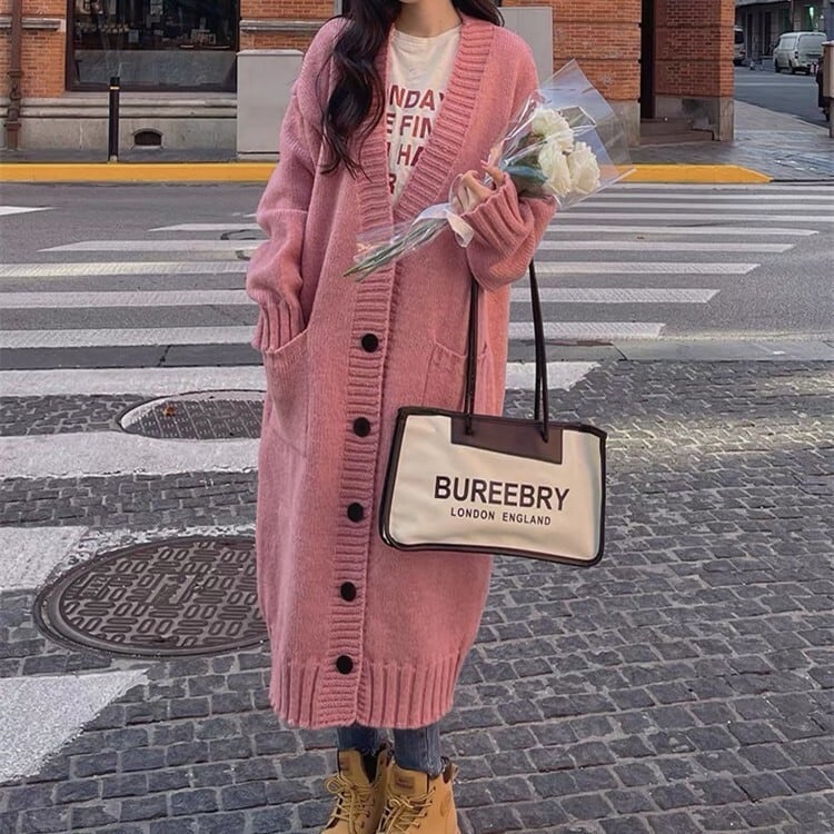 【outer】ロング丈ニットカーデ　M25665