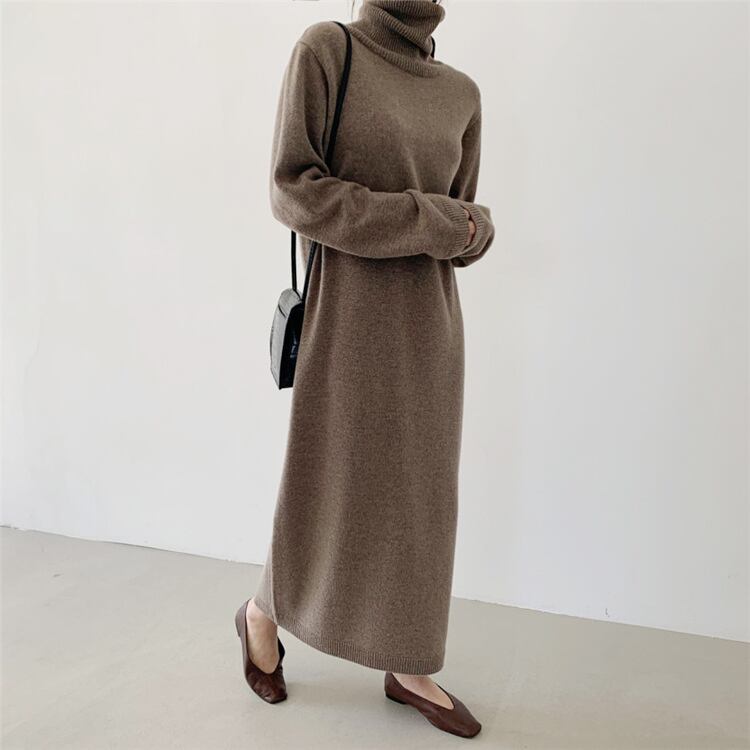 【dress】ロングニットワンピース　N2196