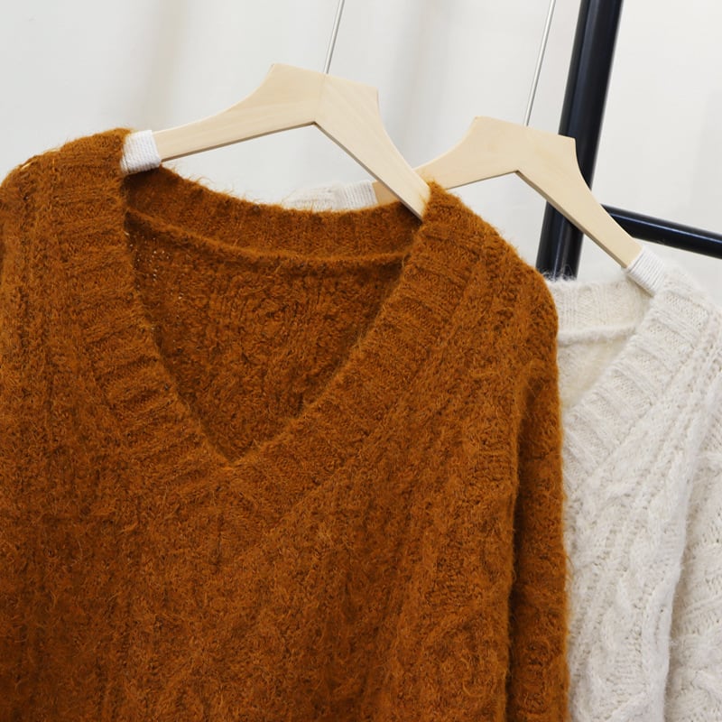 【tops】Vネックニットセーター　M27882